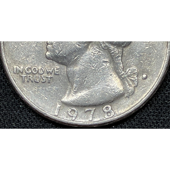 1978-D Quarter Filled D Error on Obverse & Wounded Eagle on Reverse - Picture 9 of 16